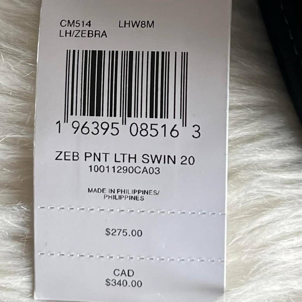 CM514 - Coach Swinger 20 with Zebra Print - Picture 10 of 12